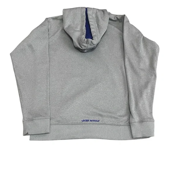 Under Armour gray pullover hoodie with bold blue front logo 💙 - Picture 2 of 3